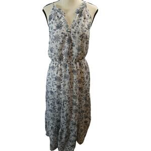 Wallflower Women's Large Maxi Dress Sleeveless Lined Floral Tiered